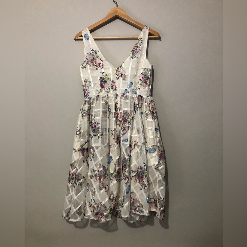 NWT Anthropologie Maeve Peony Garden Party Dress Midi Women’s 4 Floral Coquette - Picture 3 of 9